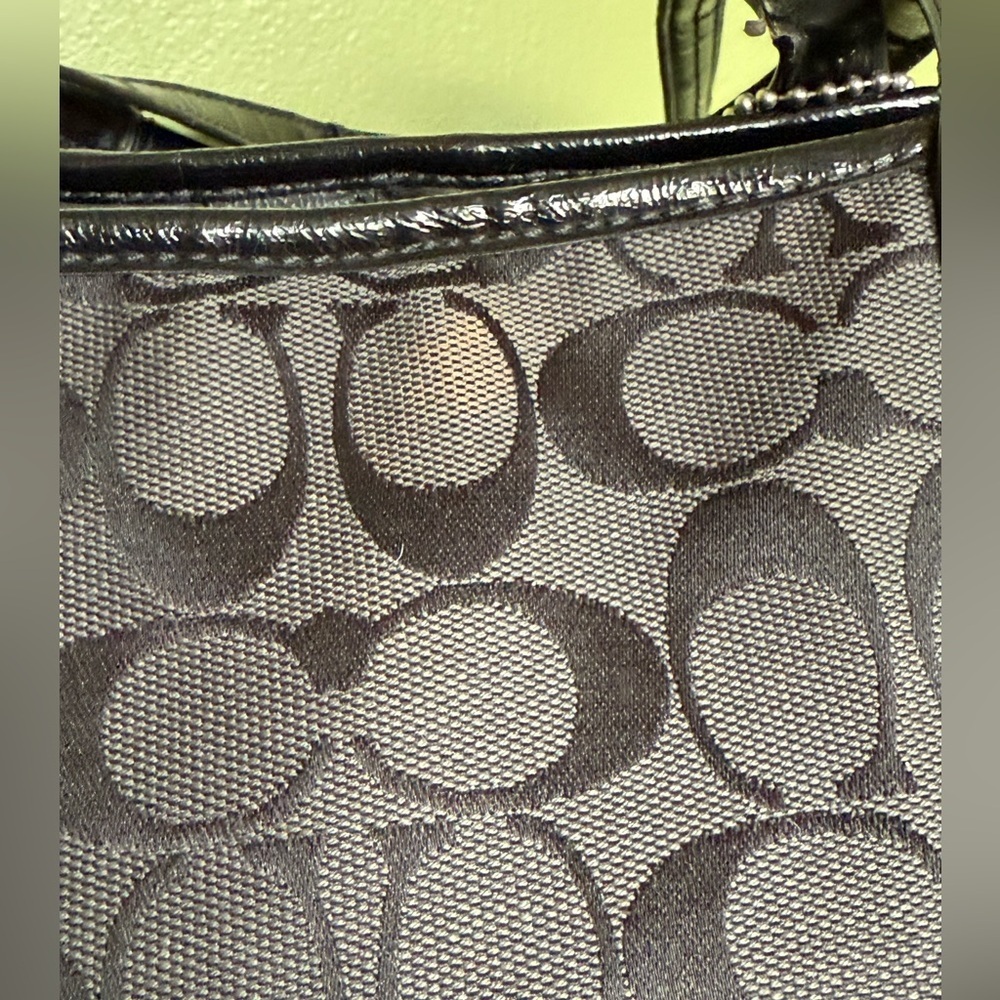 Coach F24882 Dbl Tag Signature Stripe Python Carr… - image 5